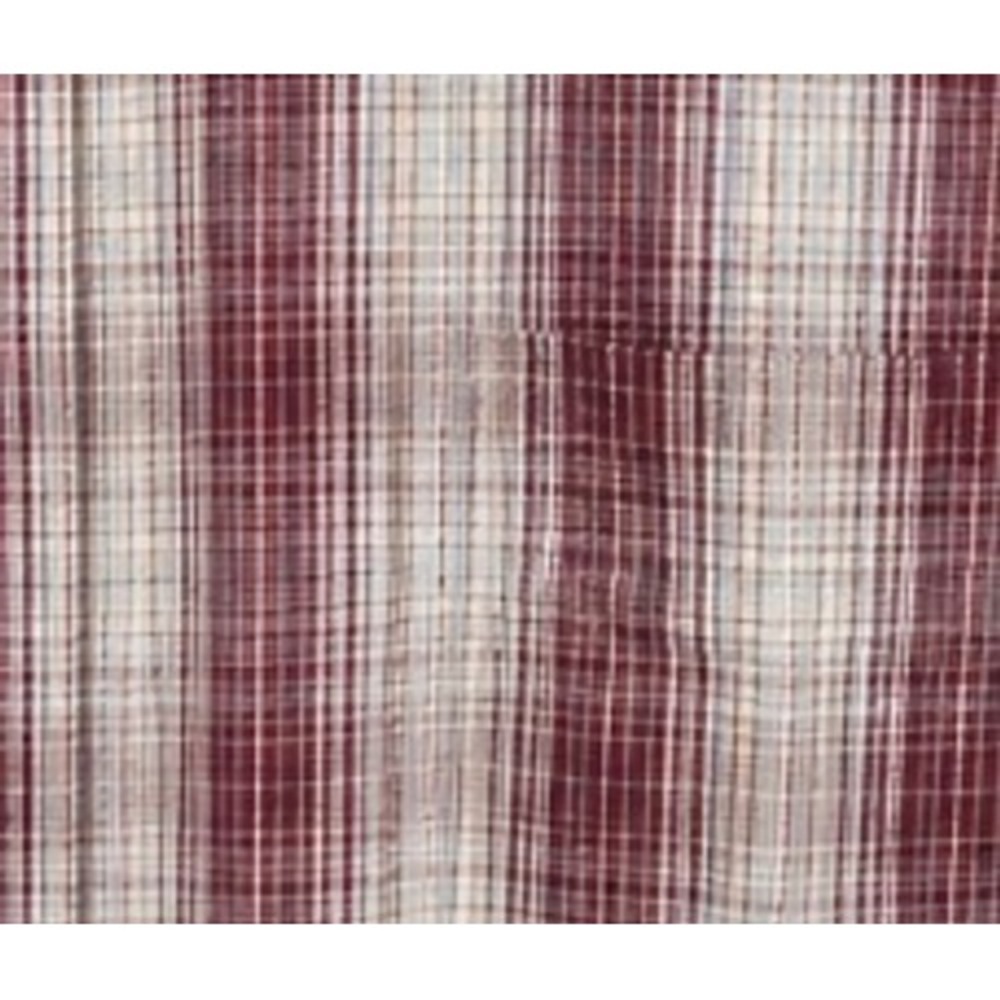 Puritan Mens Large Bordeaux Red Plaid Button Down Shirt Wrinkle Resistant L Long - Picture 3 of 5